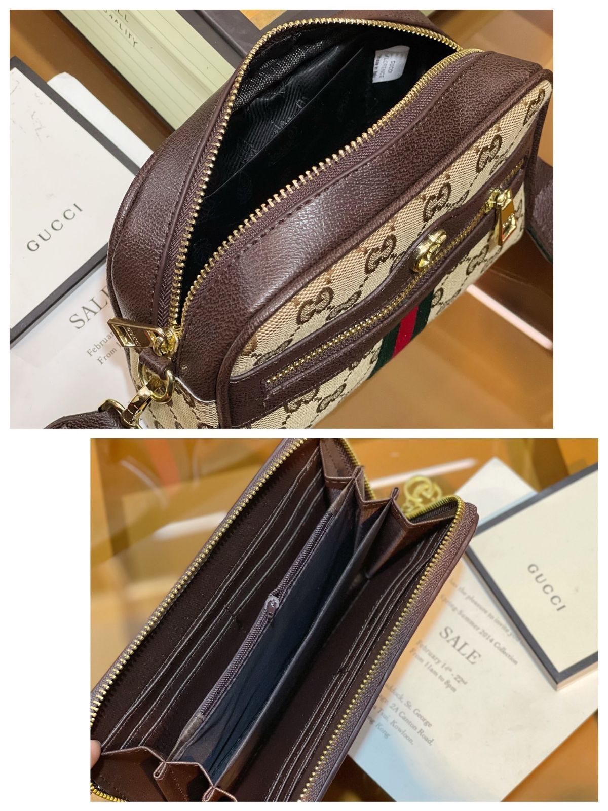 人気商品 GUCCI グッチ バックパック リュック ショルダーバッグ   財布  3点セットバッグ