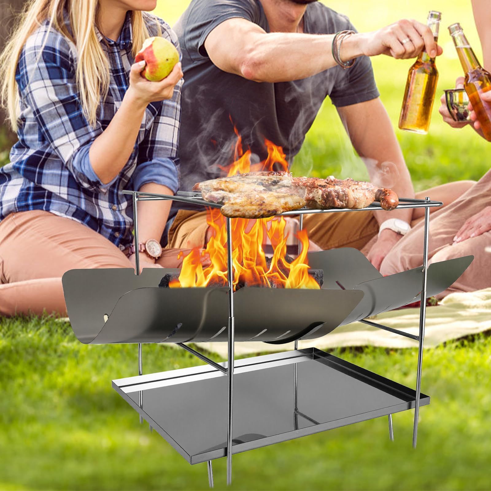 S'more(スモア) 六面焚火台 天板&収納袋セット 焚き火台 キャンプ コンパクト アウトドア 暖房 BBQ バーベキュー コンロ 屋外 Smore(スモア) 六面焚火台 天板\u0026収納袋セット 焚き火台 キャンプ