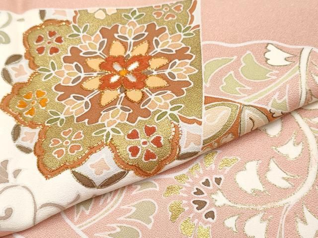 平和屋本店□極上 創業460年・千總 訪問着 駒刺繍 正倉院道長花唐草文