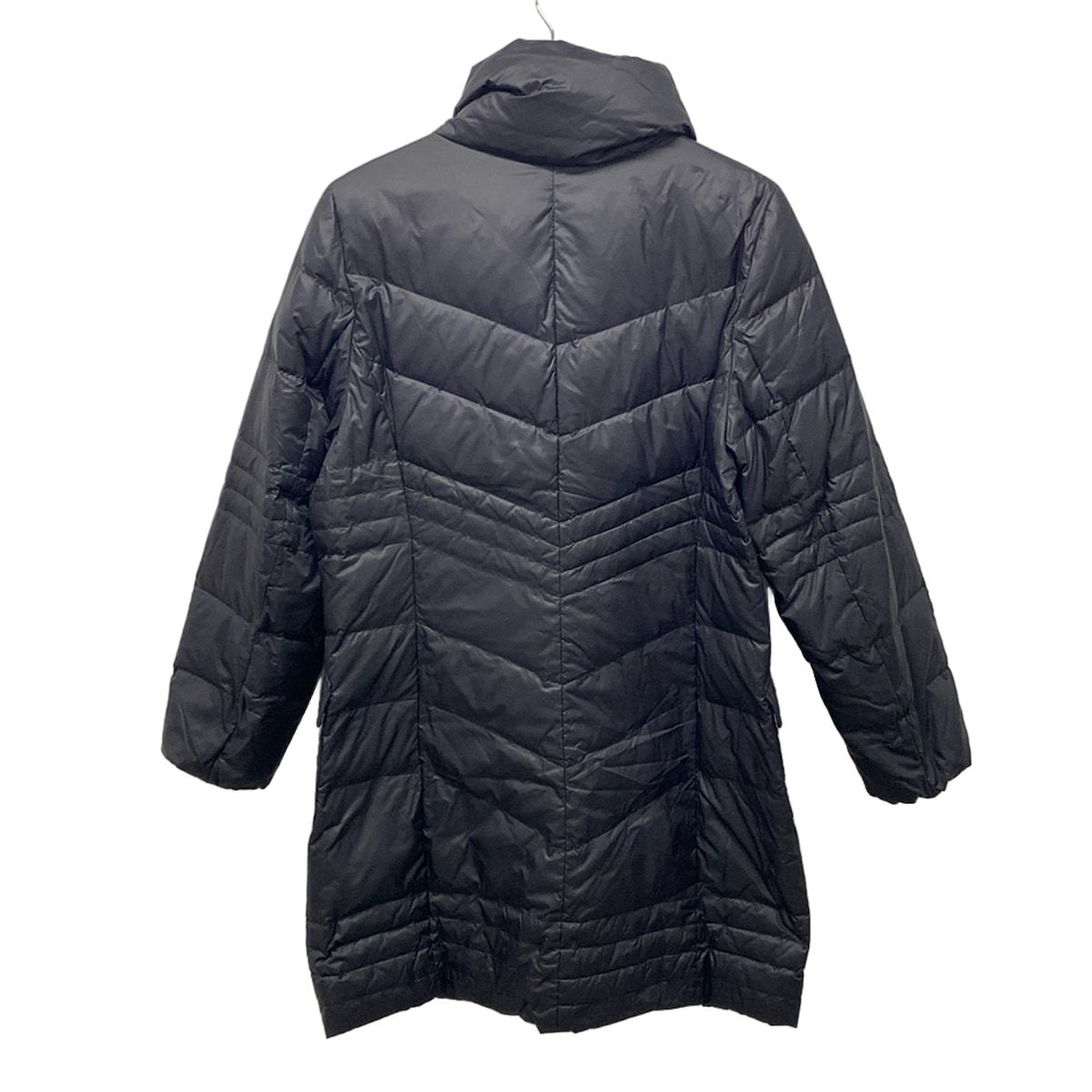 VALENZA バレンザ ダウンコート サイズ40 M レディース - 黒×シルバー×クリア 長袖 ラインストーン 刺繍 ジップアップ 秋 冬