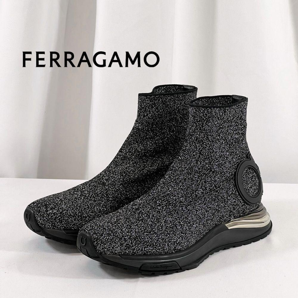 26.0cm【限定セール】新品・未使用 FERRAGAMO フェラガモ ショートブーツ 靴 35222 702616 シルバー SILVER グレー系  サルヴァトーレ フェラガモ SALVATORE FERRAGAMO 大きいサイズ - メルカリ