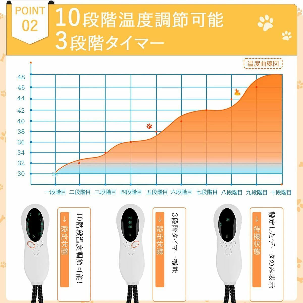 数量 ペットホットカーペット 50 45cm ペット用ヒーターマット ENTEKE 犬 猫 ホットマット 噛み癖対策 10段階温度調節 2H 4H 8Hタイミング機能 ペット 加熱マット 寒さ対策 暖房器具 過熱保護 防水難燃性 省エネ 洗えるカバー 中 WWW_GEBZETESISAT_COM_TR
