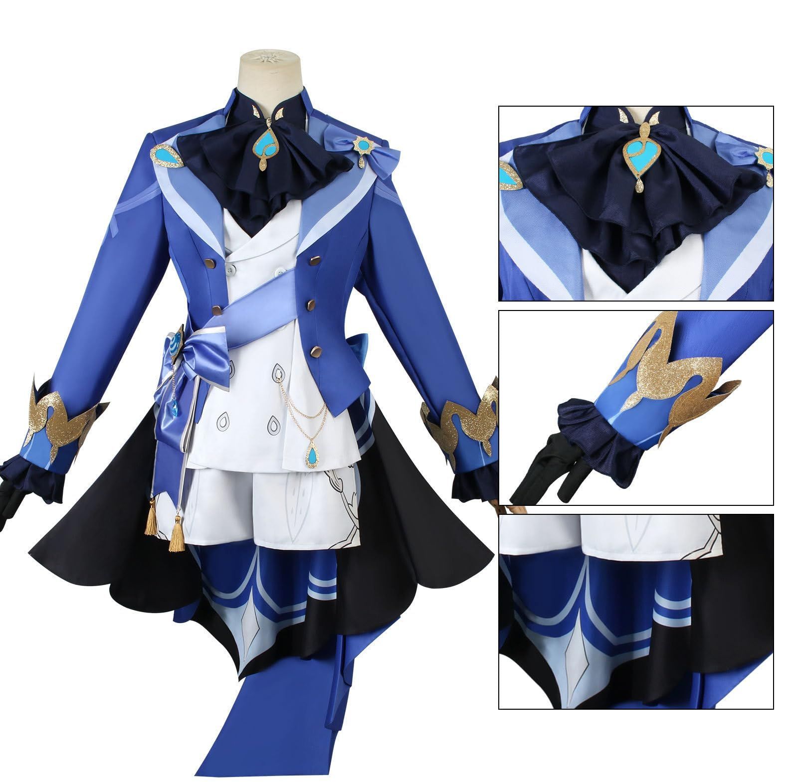 原神 フォカロルス コスプレ 衣装 造形ウィッグ 最終価格 五次元 原神 コスプレ 水神 フォカロルス 神Ver ウィッグ