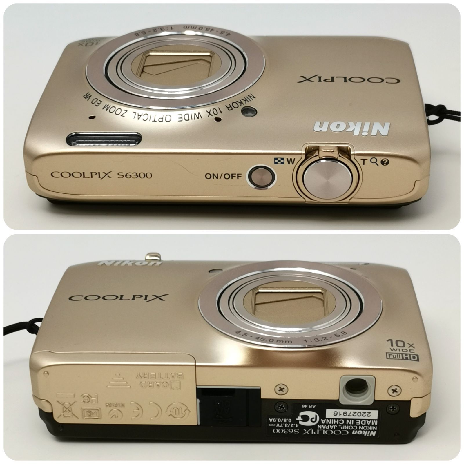 Nikon ニコン COOLPIX S6300 ゴールド デジタルカメラ 箱 ニコン coolpix s6300 ゴールド 動作確認済み デジタルカメラ 箱