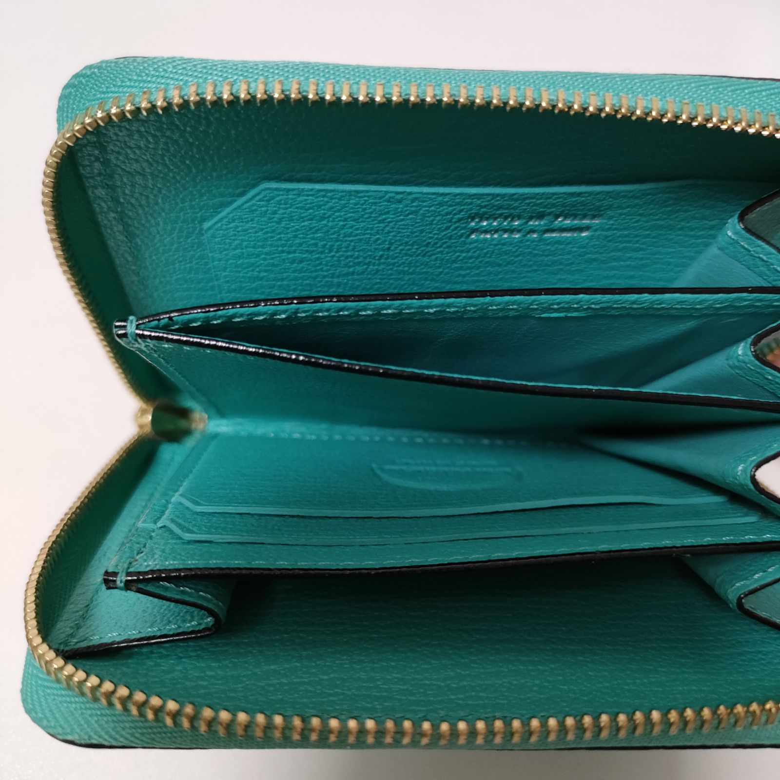 ラルコバレーノ ラウンドジップ ウォレット/財布 ターコイズ系 - メルカリ 