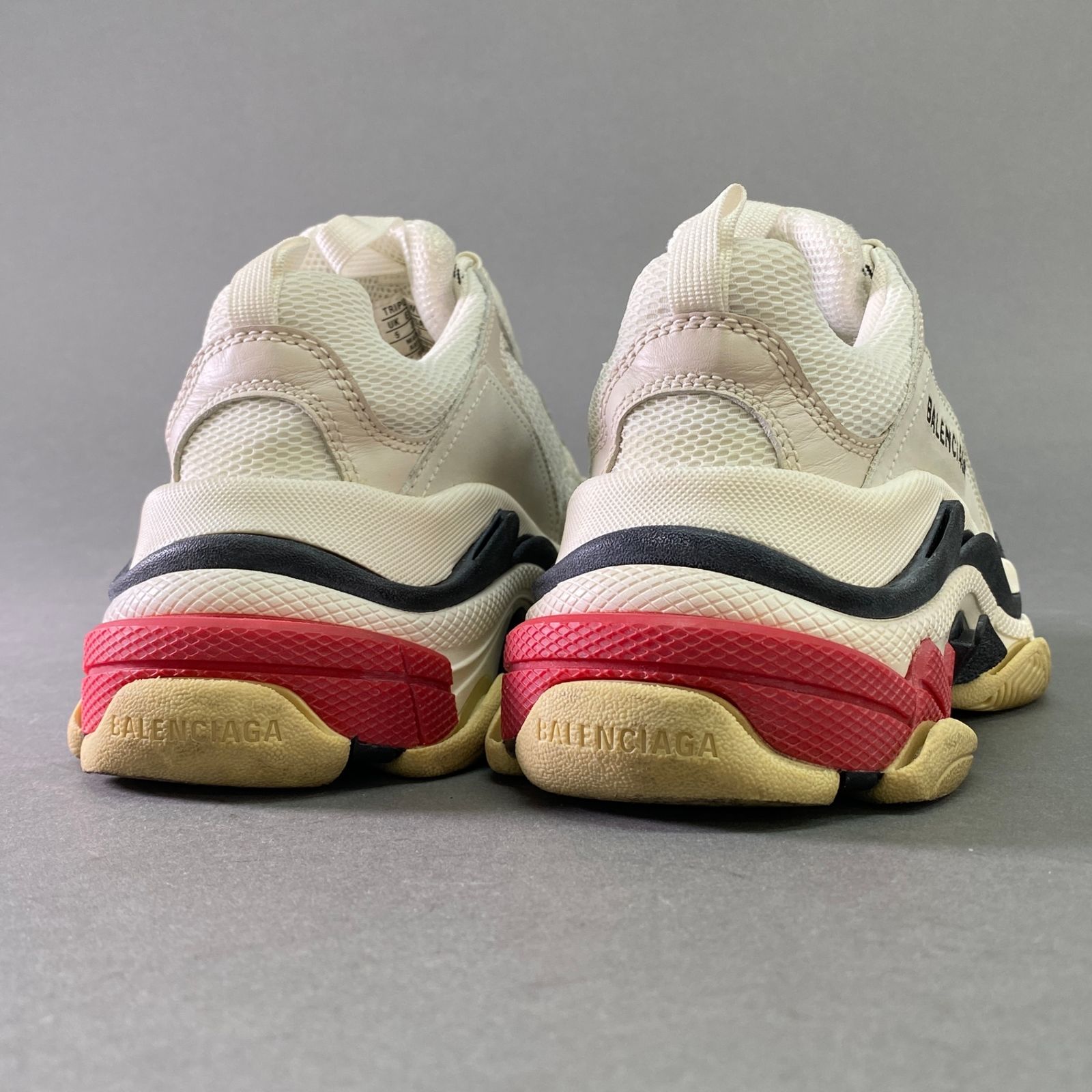 8l25 BALENCIAGA バレンシアガ TRIPLE S トリプルエス ダッドスニーカー 25cm ホワイト ロゴ刺繍 シューズ 8l25 BALENCIAGA バレンシアガ TRIPLE S トリプルエス ダッド