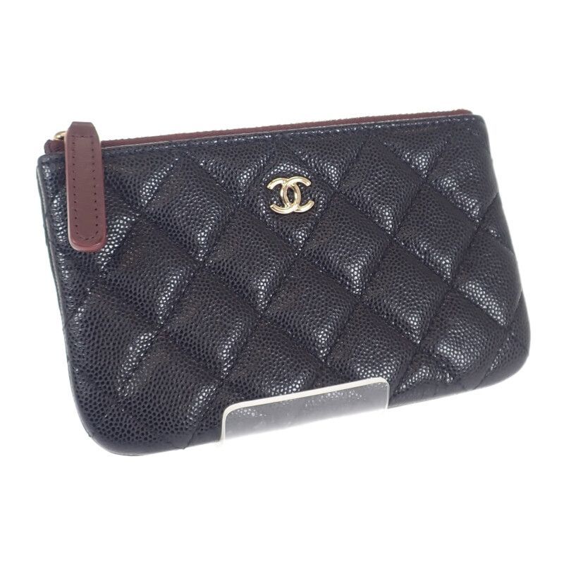 CHANEL】クラシックミニ ポーチ キャビアスキン ブラック