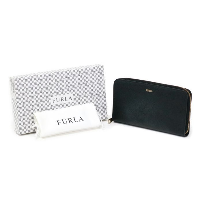 フルラ FURLA バビロン (BABYLON) ジップアラウンド ウォレット サフィアーノ (レザー) 921792 長財布 ラウンドファスナー  ロングウォレット メンズ レディース ブラック 中古 mbe04018 - メルカリ