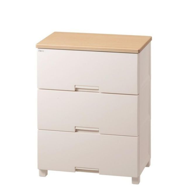 天馬 tenma フィッツプラス 深型 3段 F6533D メープル 衣装ケース 収納ケース 幅65×奥行41×高さ85