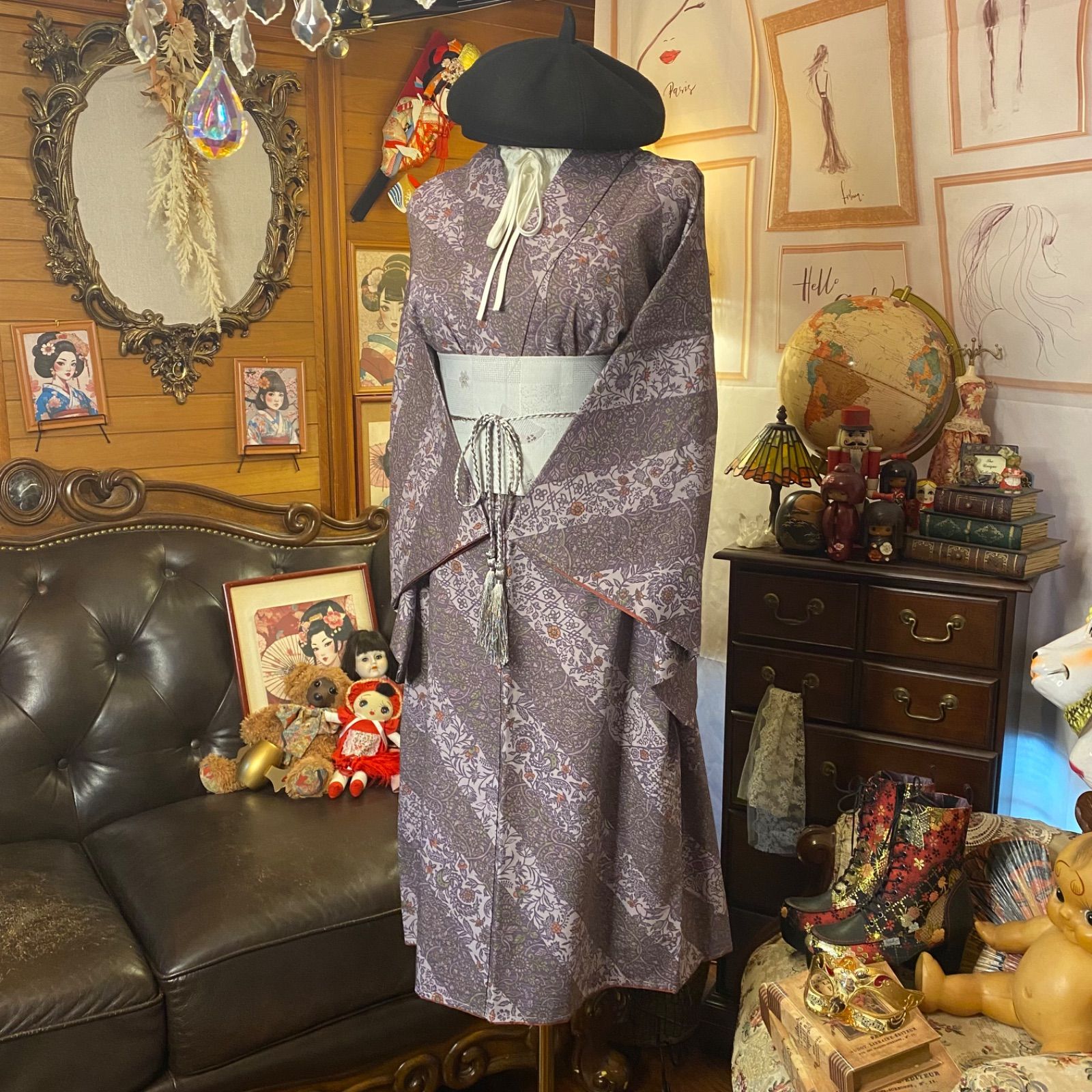 着物リメイクワンピース3559 楽天市場】あなたのSDGsを全力応援!【オーダー】 着物からリメイク! お