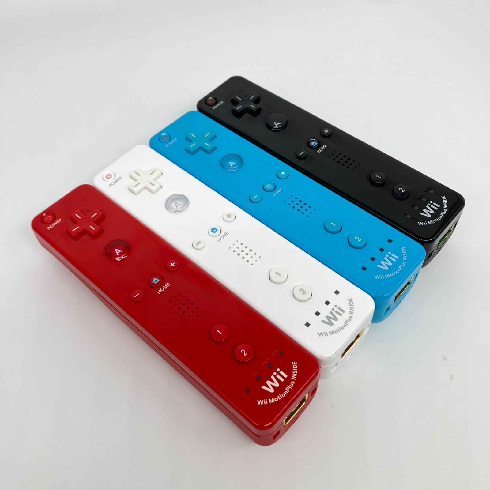 Wii リモコン モーションプラス 4本セット 白 赤 黒 青