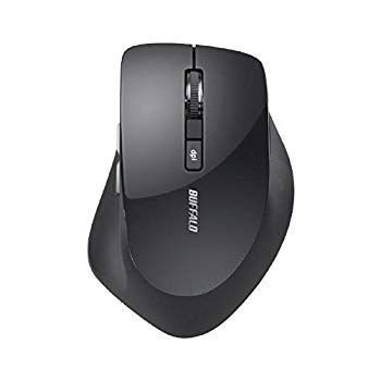 【中古】【非常に良い】バッファロー 2.4Ghzワイヤレスマウス BlueLED光学式/静音/5ボタン DPI切り替えタイプ（ブラック）BSMBW320シリーズ BSMBW320BK n5ksbvb