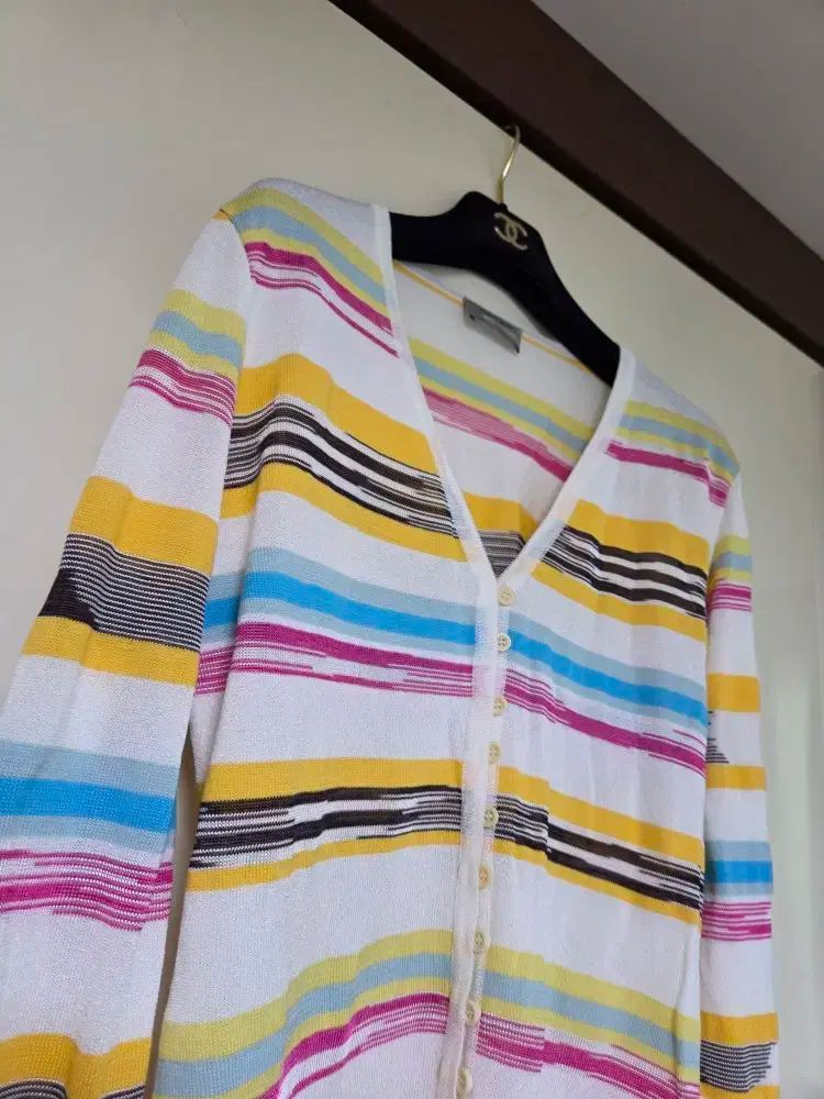 MISSONI ストライプ カーディガン 長袖 ミッソーニ MISSONI マルチカラーストライプカーディガン