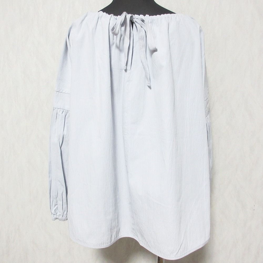 未使用 MARILYN MOON マリリンムーン ボリュームスリーブ ブラウス カットソー 4211-005 ライトブルー レディース 古着 中古 未使用 MARILYN MOON マリリンムーン ボリュームスリーブ