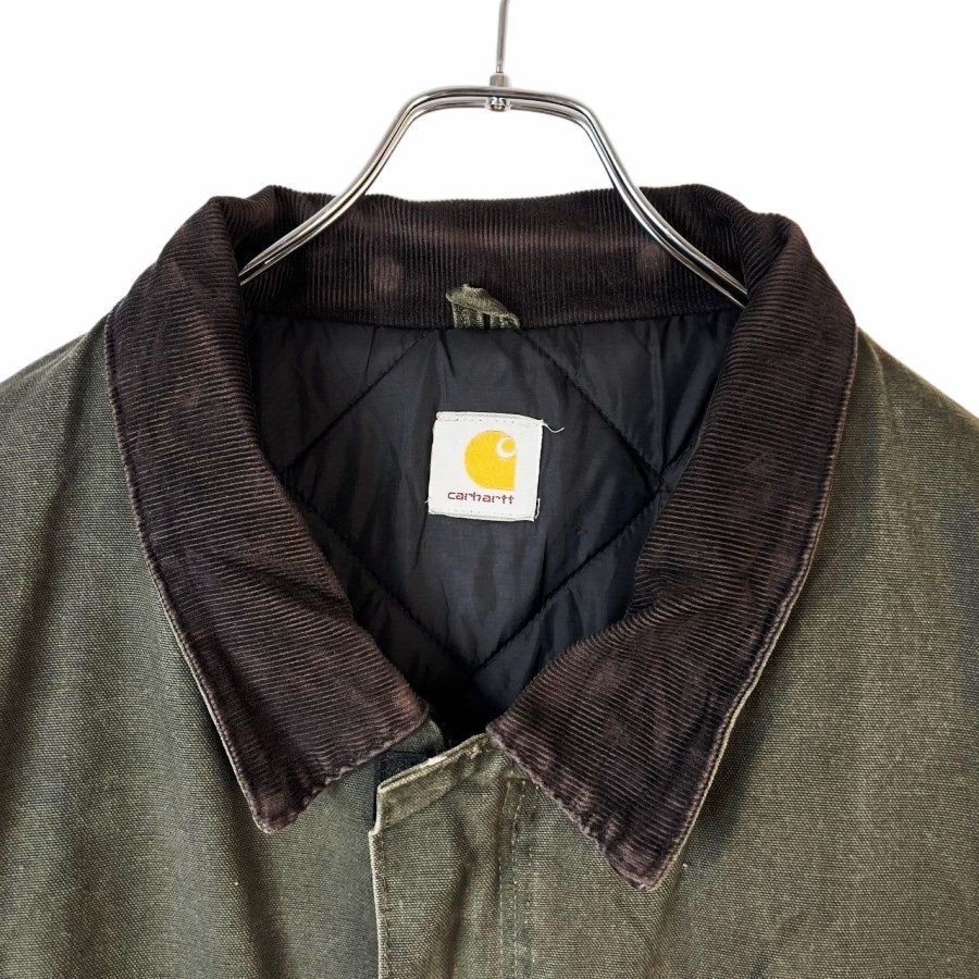 【企業特注】カーハート☆ラベル刺繍ロゴ 襟コーデュロイジャケット 入手困難 eb9fbf6e5803a8d641009a2fa4250f