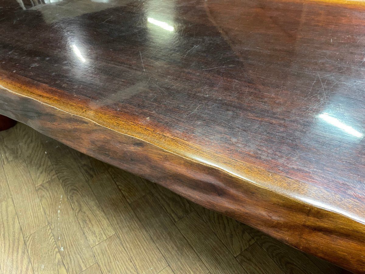 yamaguchia　美品　鉄刀木　一枚板　座卓 タガヤサン鉄刀木 一枚板 座卓 136×72cm センターテーブル ロー
