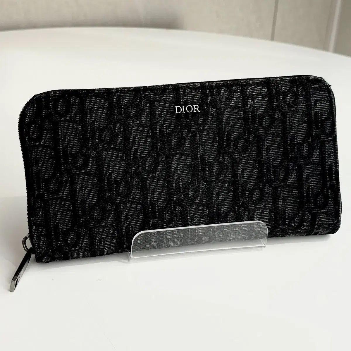 グレード Dior ディオール オブリーク ラウンドファスナー 長財布 ブラック