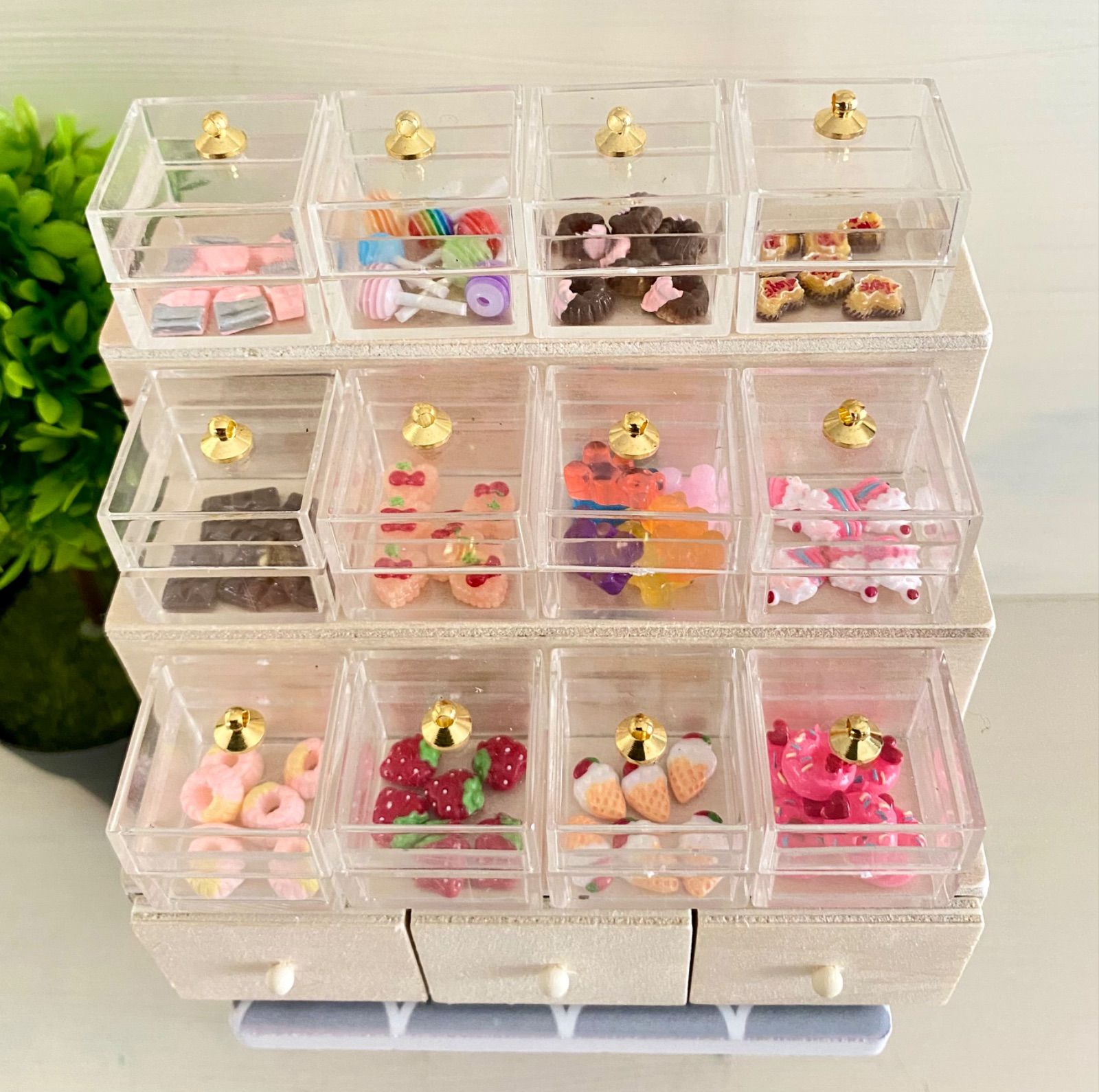 お菓子ボックス 2列 小 高さ20cm アクリル ディスプレイ