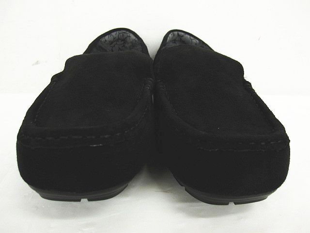 卑弥呼 HIMIKO モカシン シープ 内側ファー 22.5cm 本革 黒 LF003-1008-2
