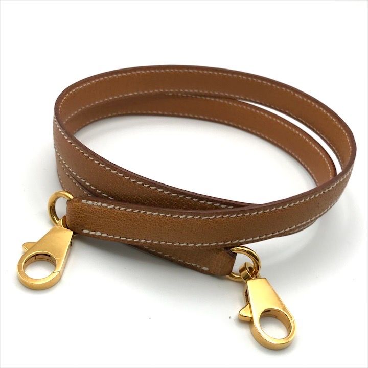HERMES エルメス レザー ケリー バッグ ショルダー ストラップ ファッション アクセサリー 小物 雑貨 グッズ ブラウン 茶 k5570