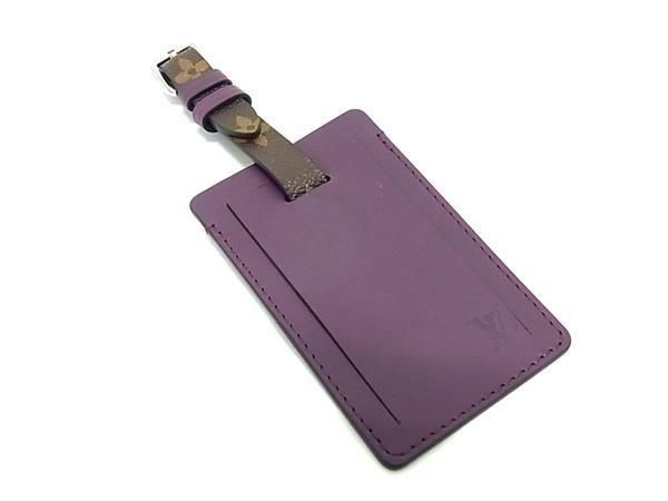 LOUIS VUITTON ルイヴィトン モノグラム ポルト アドレス ネームタグ キーホルダー レディース メンズ パープル系 AS9673