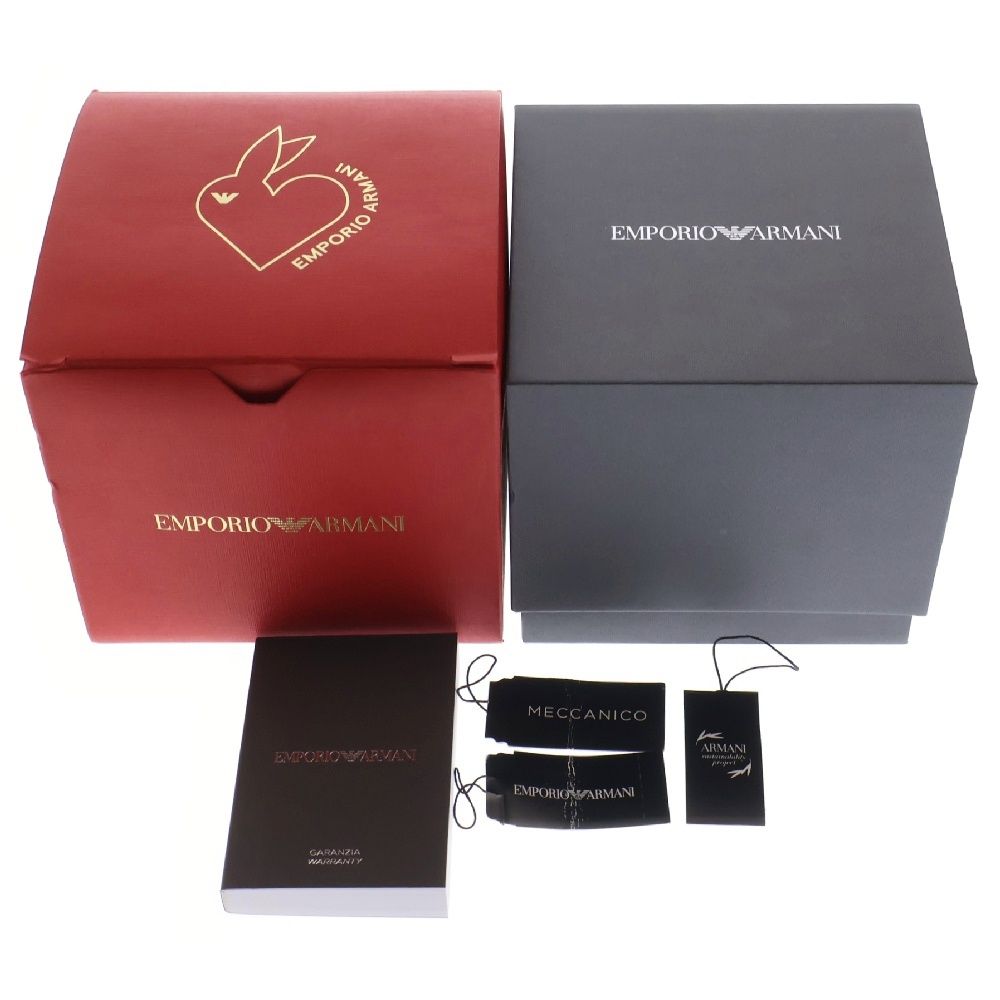 GIORGIO ARMANI ジョルジオアルマーニ WORLD EXPLORER ワールドエクスプローラー ブラック/レッド AR60070 252210 箱 GIORGIO ARMANI (ジョルジオアルマーニ) WORLD EXPLORER ワールド