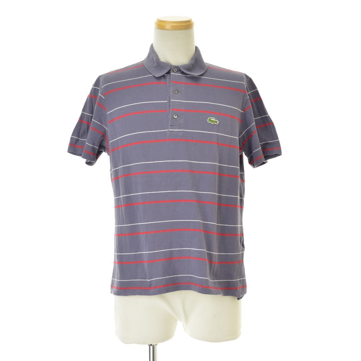 LACOSTE】70s～ フランス製 CHEMISE ボーダー半袖ポロシャツ - メルカリ