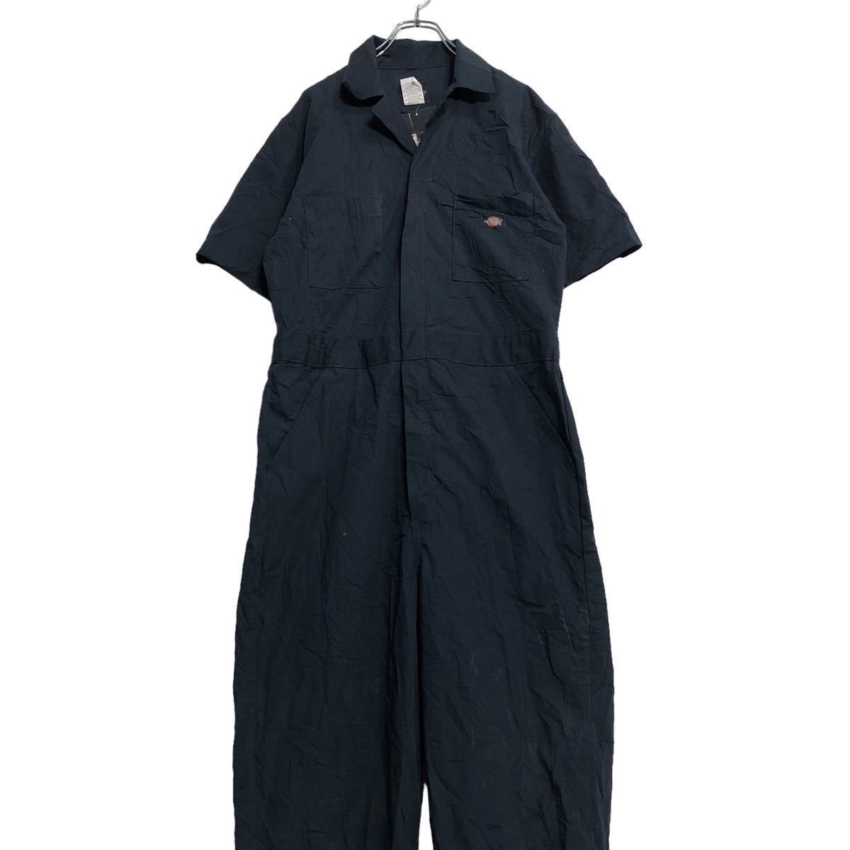 Dickies 半袖つなぎ W40 M ネイビー ディッキーズ タグ付き ワークウェア オールインワン 作業着 古着卸 アメリカ仕入 a603-5172