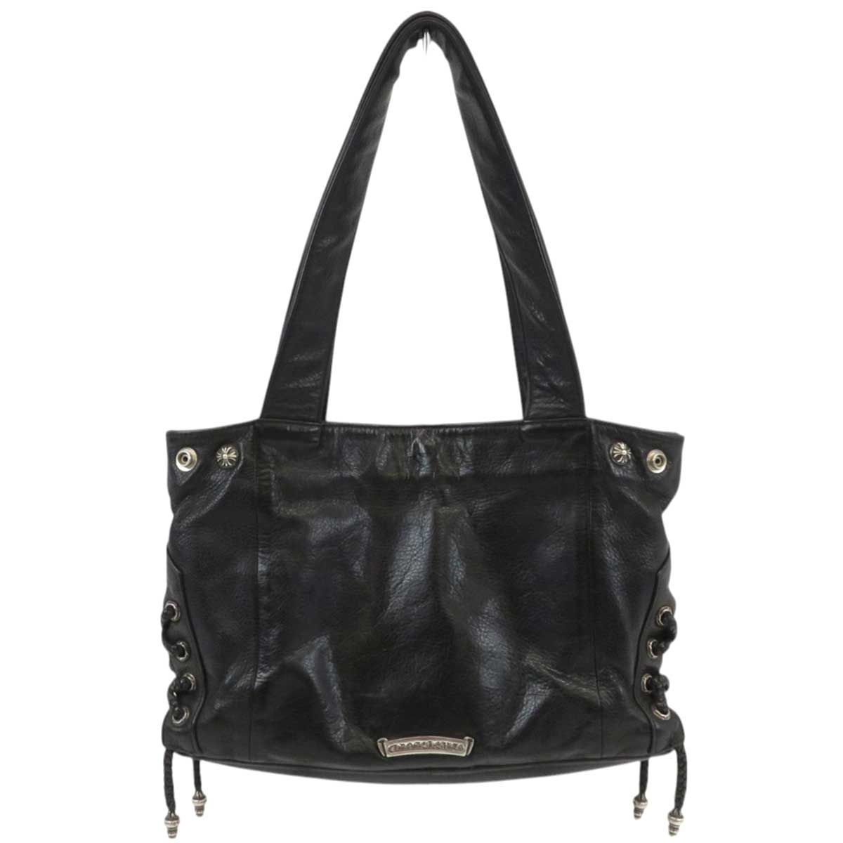 chromeブラックレザー クロスエンボス ハンドバッグ 楽天市場】【中古】 CHROME HEARTS クロムハーツ ジムバッグ