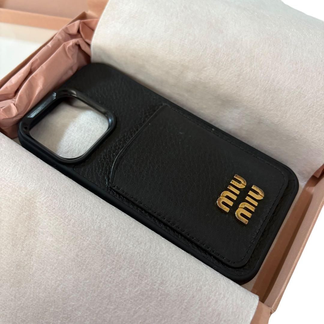 ギャランティカード付き ミュウミュウ MIU MIU iPhone13 Pro