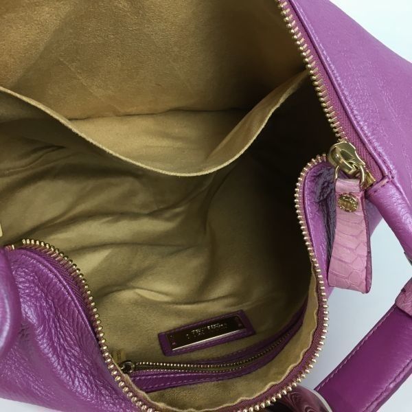 収納袋/タグ付き JIMMY CHOO/ジミーチュウ ハンドバッグ ピンク リング