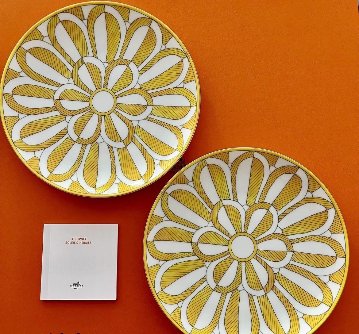 HERMES エルメス SOLEIL DESSERT PLATE ソレイユ デザート