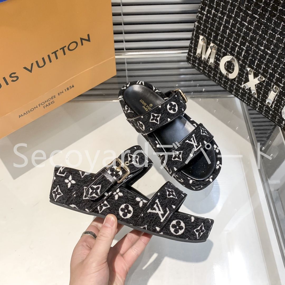 新品未使用 LOUIS VUITTON ルイヴィトン 厚底 サンダル サボ・クロッグ レデイース サンダル 箱付 01 - メルカリ