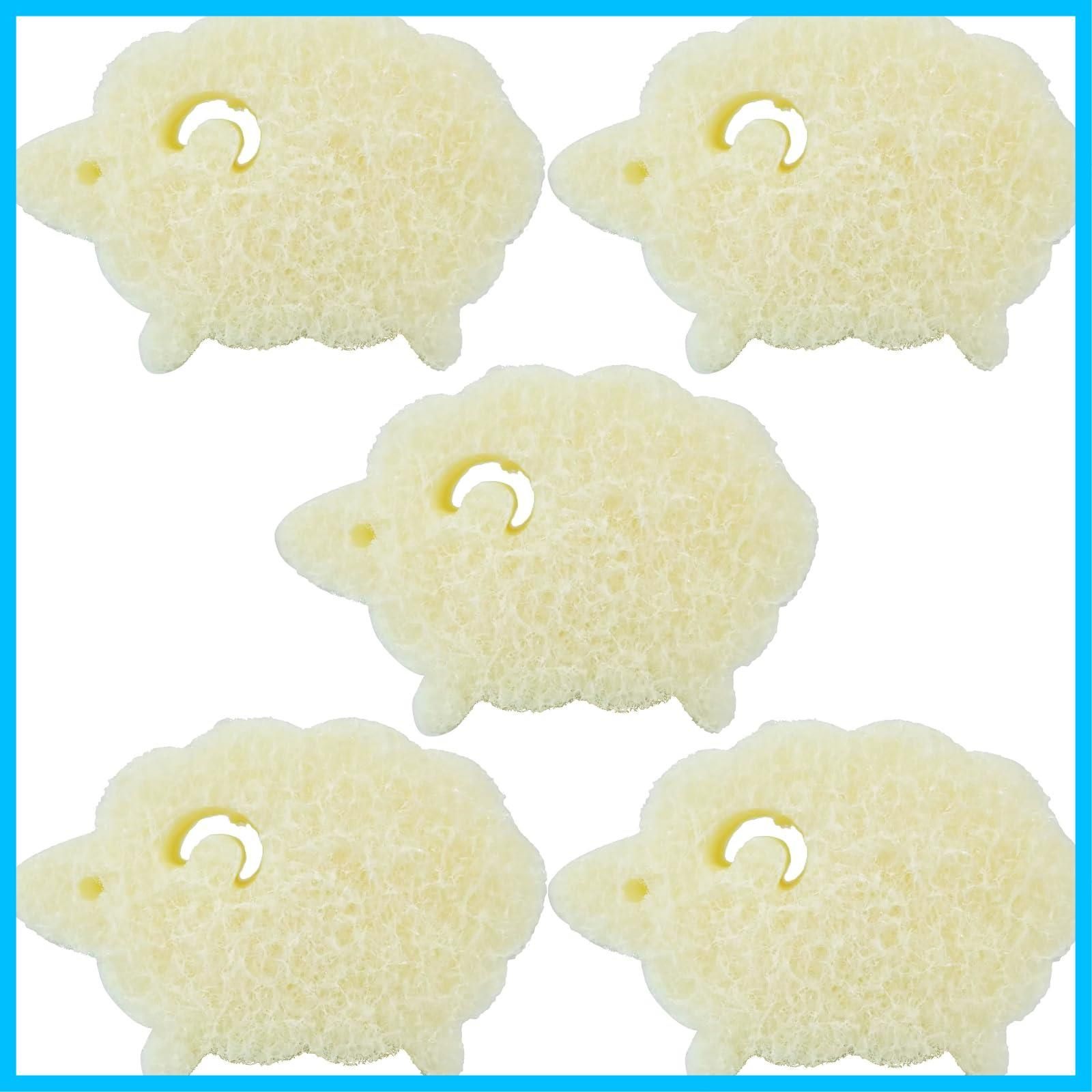 オーエ 食器用 スポンジ ホワイト 縦7 3 cm 横11 高さ3 5 cf キッチンスポンジ ひつじ モコモコやさしく 洗う セット