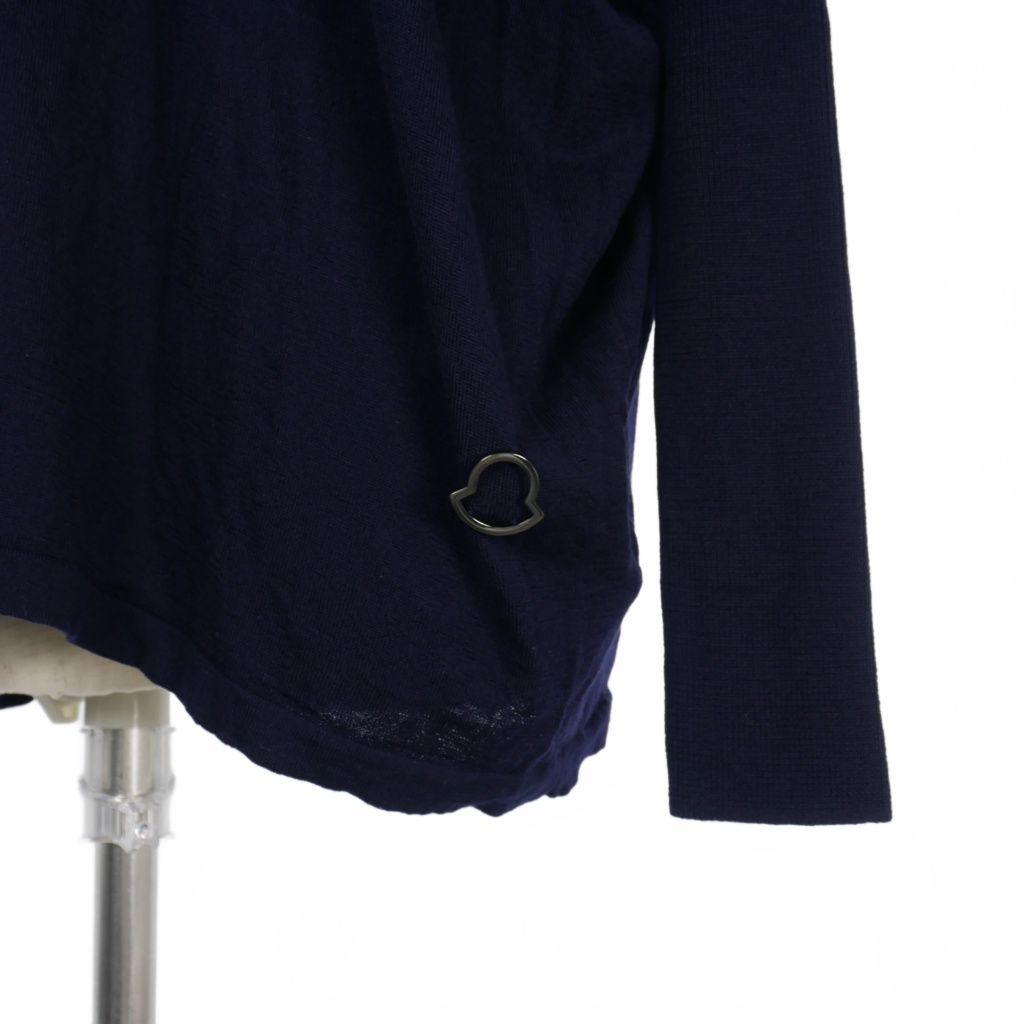 モンクレール MONCLER Vネック クルーネック ニット セーター M ネイビー 紺 A20939178900 97836 国内正規 レディース モンクレール MONCLER Vネックニット ネイビー 紺 A20939178900