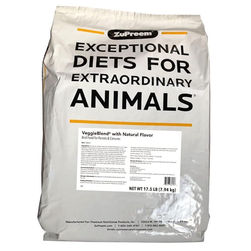 ズプリーム ZuPreem ベジーブレンドMLサイズ7.94kg 中型インコ 大型インコ用 パロット コニュア