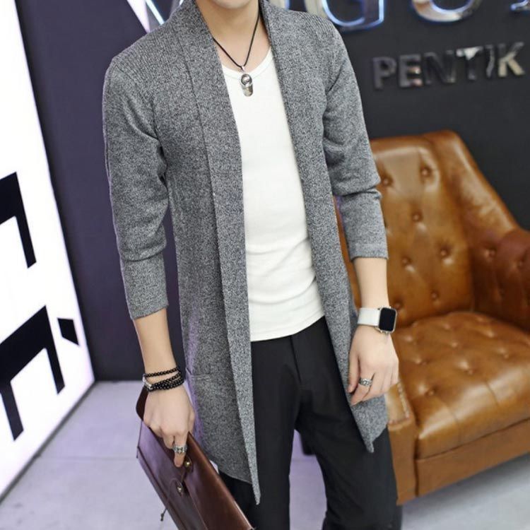 カーディガン メンズ ロング丈 カーディガン 大きいサイズ 長袖 ニットカーディガン 無地 アウター 羽織 コート トップス 大きいサイズ 2022秋冬新作 大きいサイズ コーディガン フード付 ロング丈カーディガン メンズ