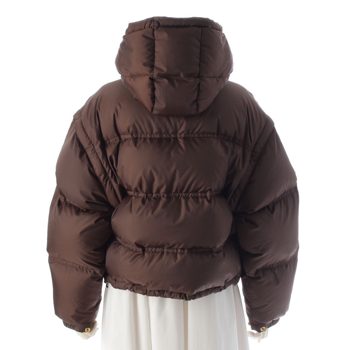 セリーヌ 24年 ナイロン トリオンフ ロゴ フーデッド クロップド