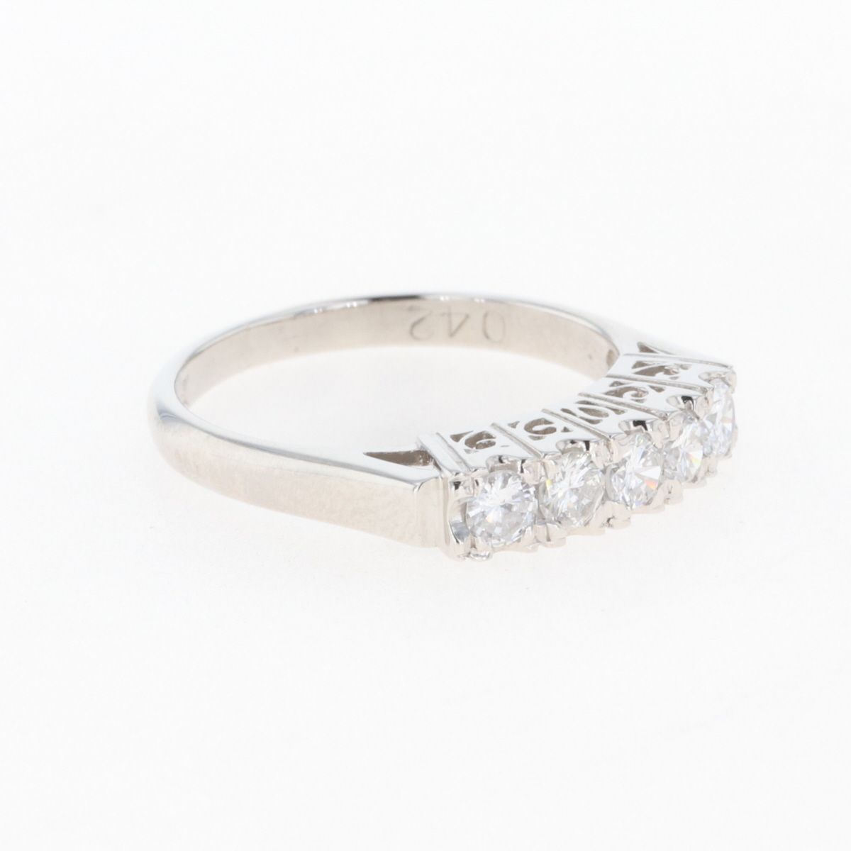 新品 メレダイヤ デザインリング プラチナ 指輪 リング 8.5号 Pt850