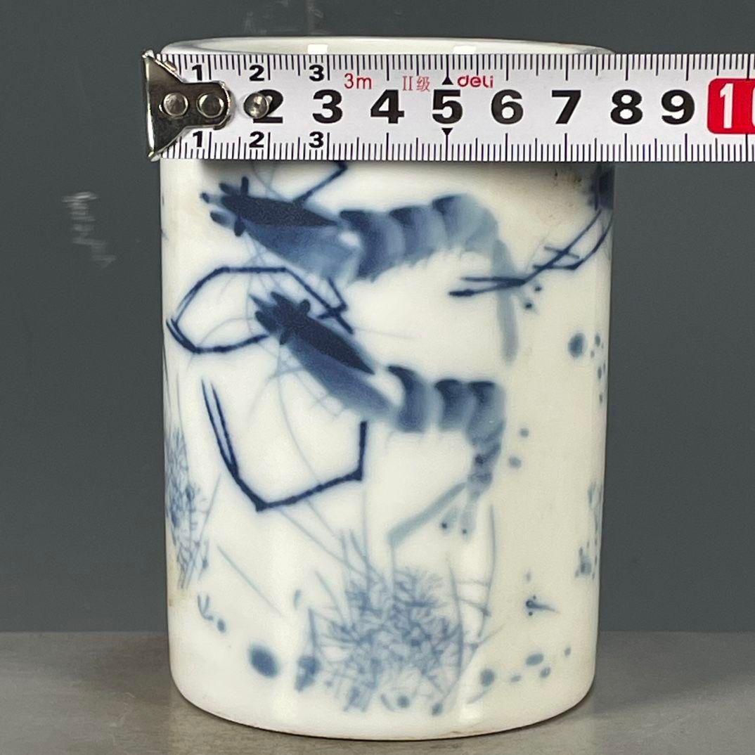 2024激安通販 青花蝦趣筆筒 メルカリ - 美術品 現代工芸品 装飾品 文房具 書道具 工芸品