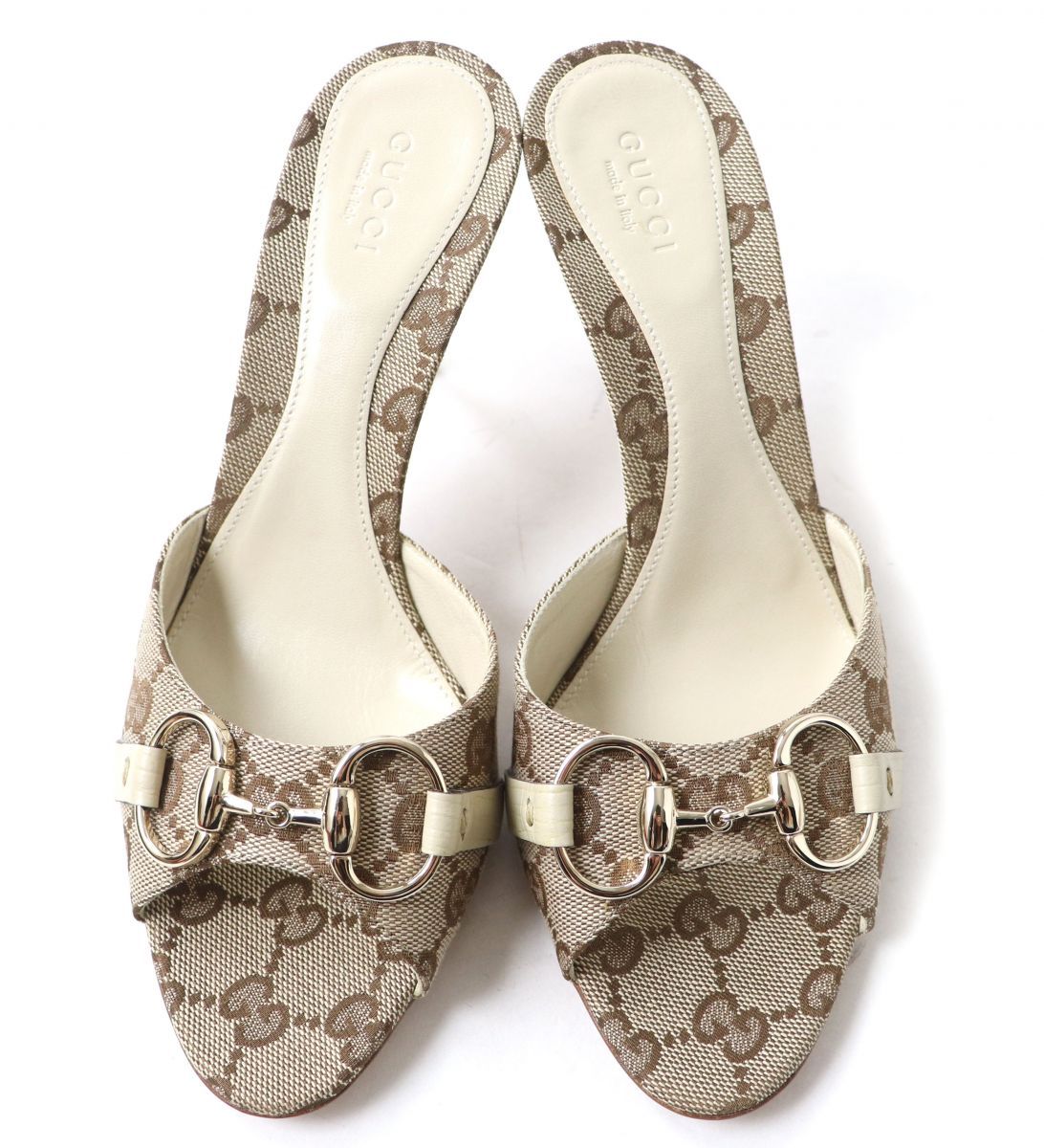 未使用品☆GUCCI グッチ 138532 GGキャンバス ホースビット サンダル