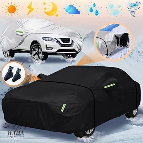車カバー ボディカバー 耐強風 防水性アップ カーカバー 3XL ブラック 自動車カバー セダン SUV 雪 紫外線対策