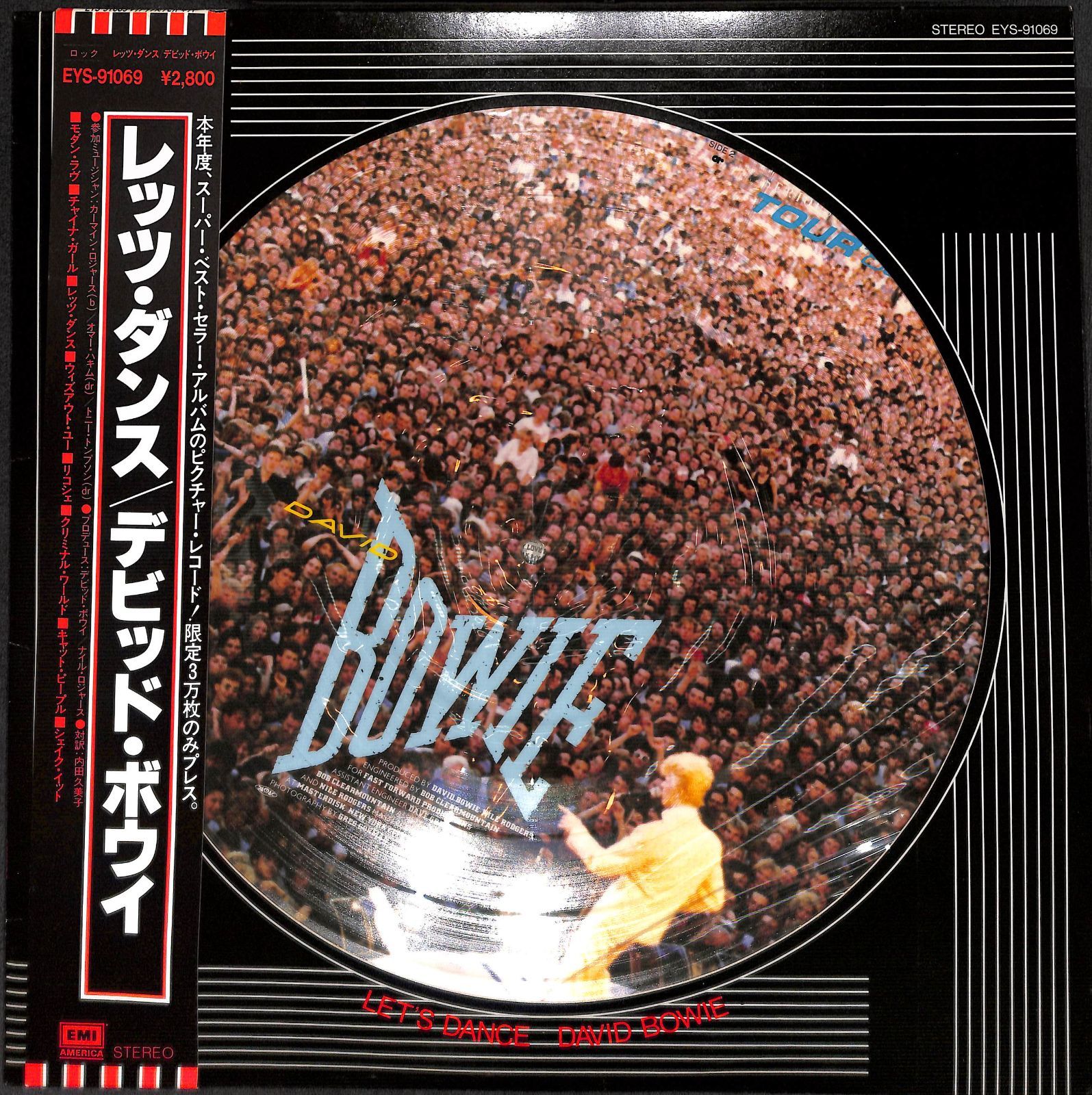 帯付き&frasl;ピクチャー盤LPDavid Bowie Let's Dance デビッド・ボウイ