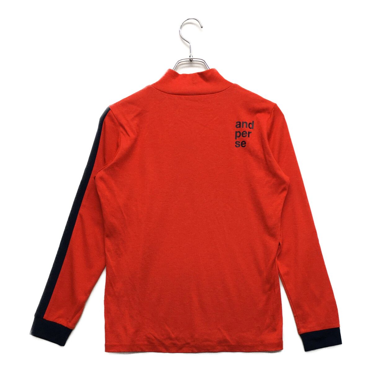 coco 中古 アンパスィ and per se レディース 長袖シャツ L 赤 レッド モックネック 中古 レディース アンパスィ and per se 長袖シャツ L 赤 レッド
