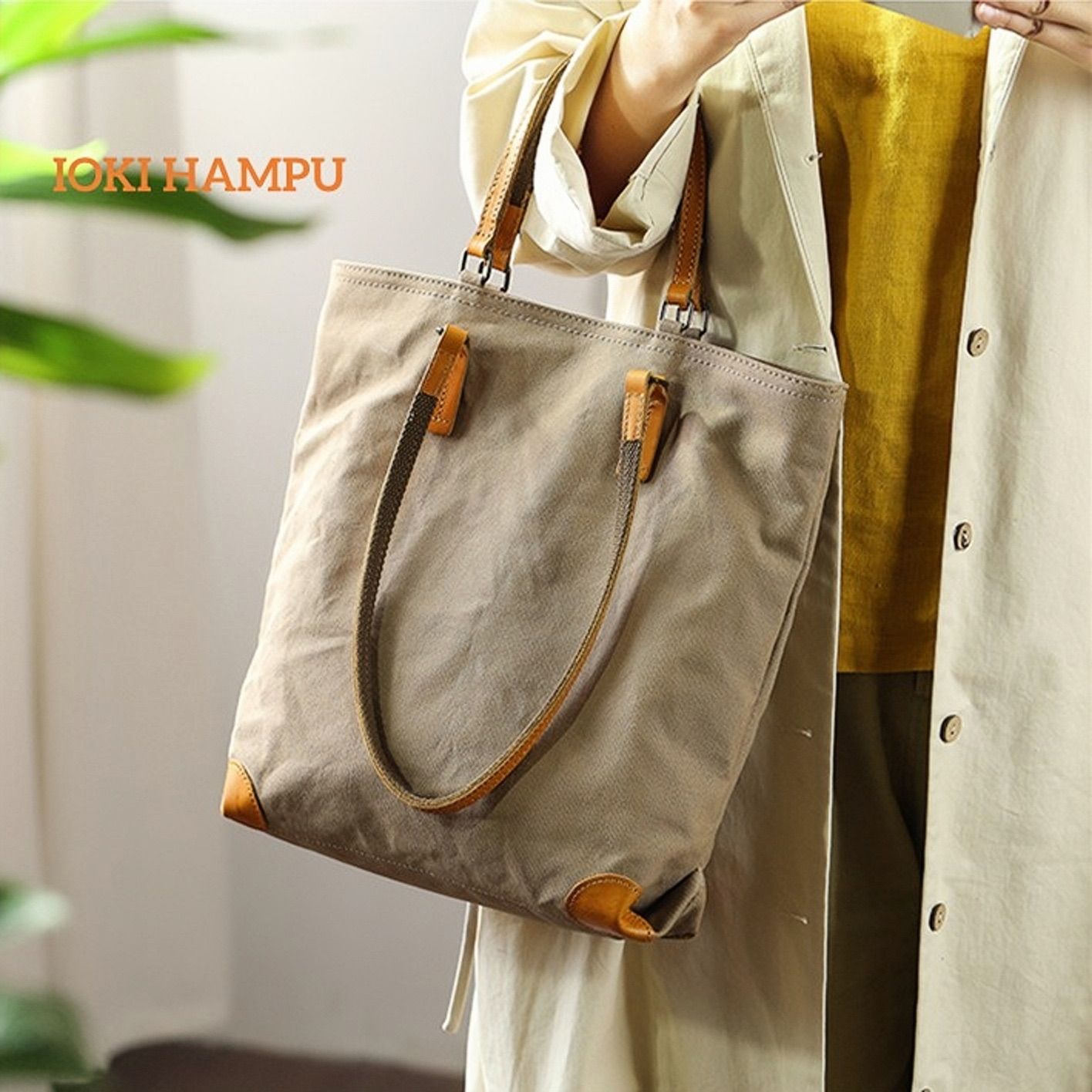 Amazon | IOKI HAMPU(イオキ ハンプ) 帆布×本革 トート