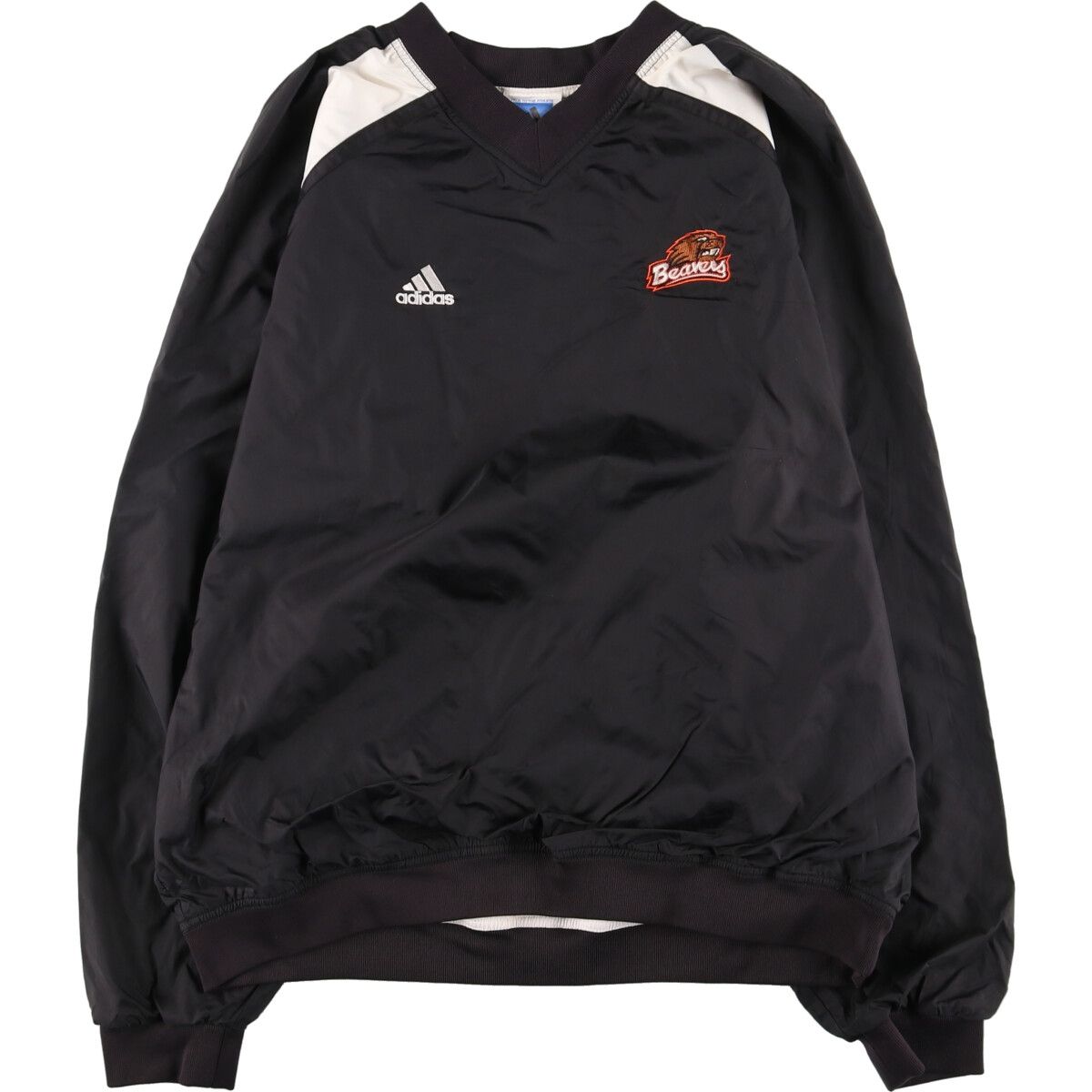 古着 00年代 アディダス adidas Vネック ナイロンプルオーバー メンズL/eaa440294