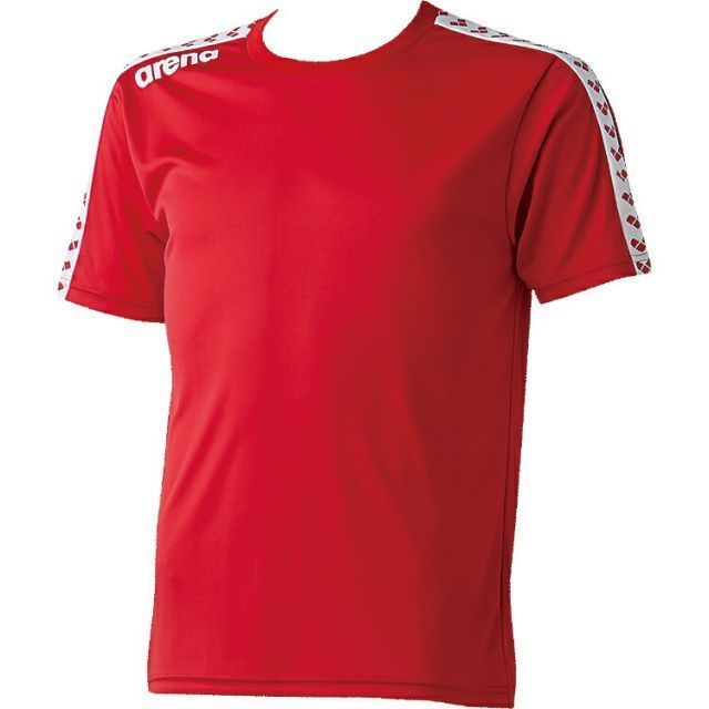 arena アリーナ チームラインTシャツ レッド SSサイズ ARN-6331 RED | スポーツ スポーツ用品 水泳 スイミング スイマー プール トレーニング ウェア 衣料品 チームウェア メンズ ジャージ チームラ