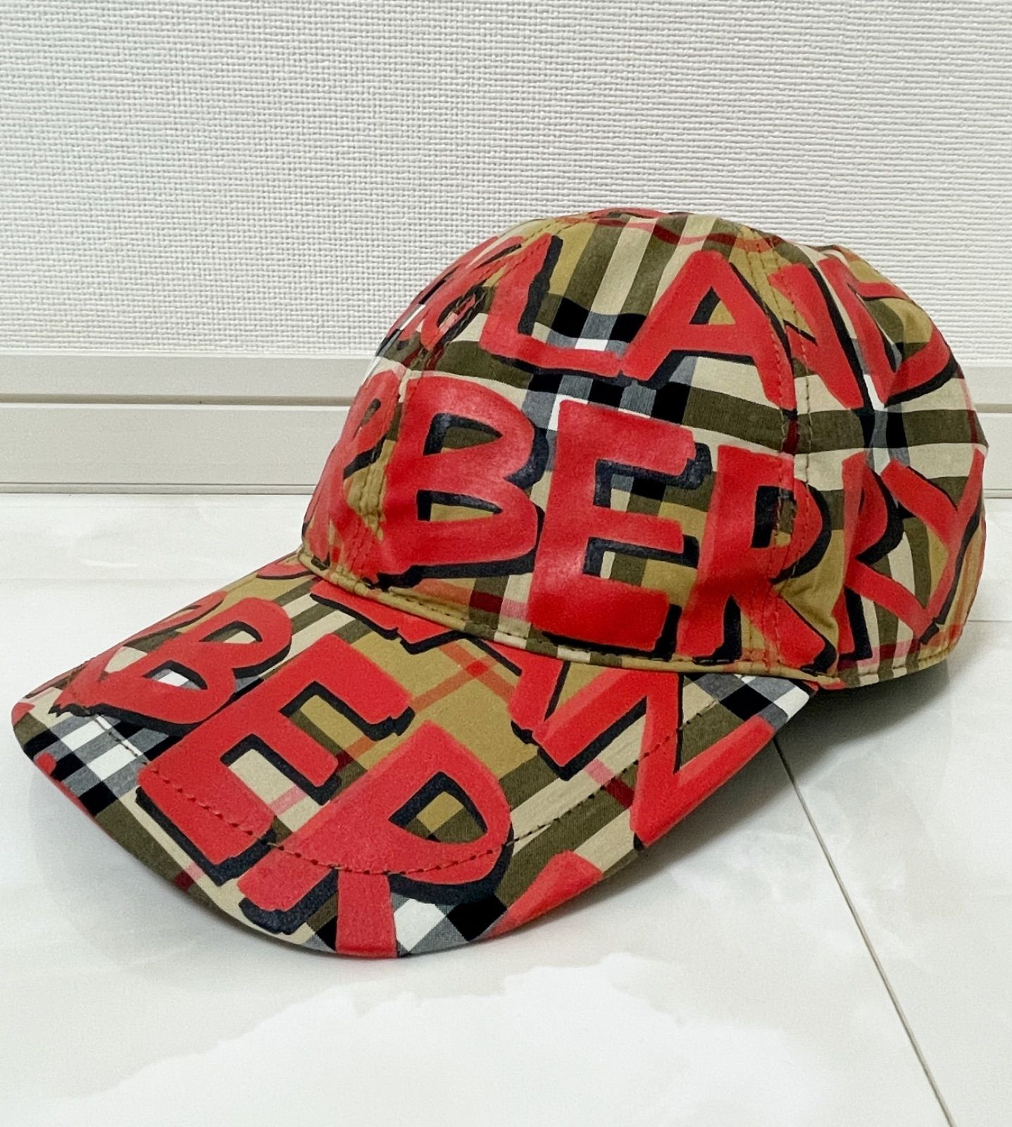 BURBERRY】バーバリー 18A/W グラフィティ ノバチェック キャップ 