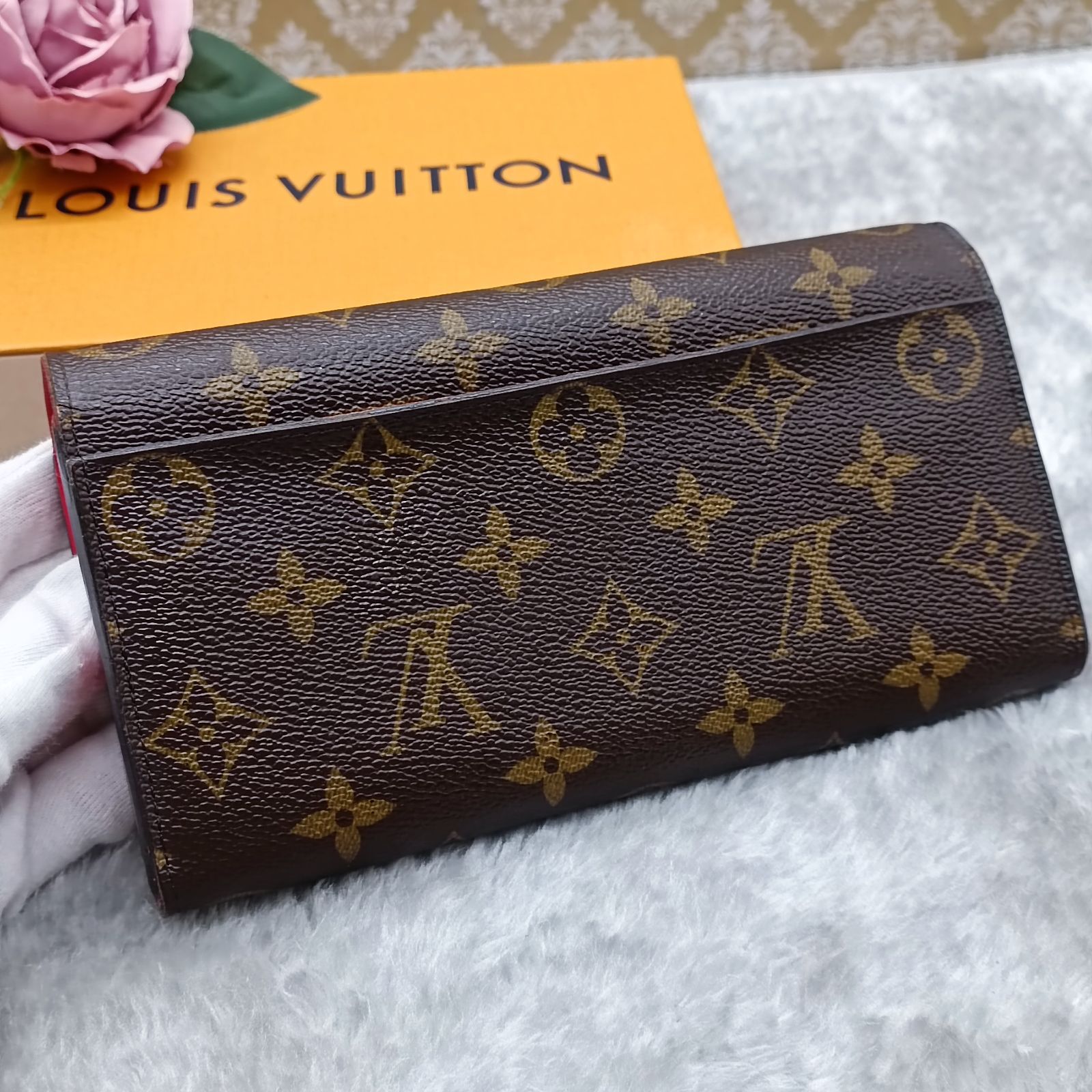 🍀最終価格です🍀 《 LOUISVUITTON 》 ルイヴィトン モノグラム ポルトフォイユフラワー 長財布 ロングウォレット パドロック付  M62566 レッド系 箱付き 最短即日発送いたします！ 934 - メルカリ