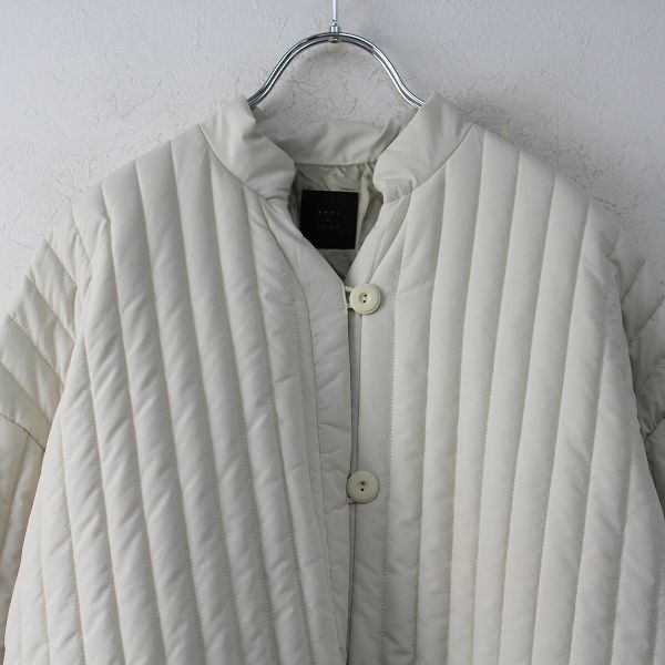 極美品 オオカミとフクロウ キルティングコート/アイボリー 中綿